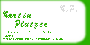 martin plutzer business card